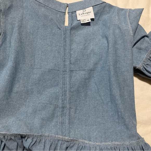 LaRoque Betty B Top Chambray Denim Peplum - Picture 8 of 11